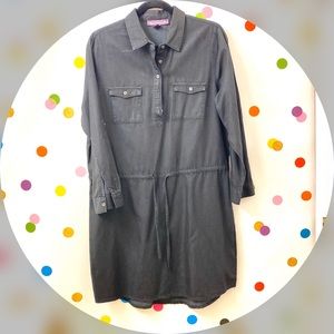 Drawstring Waist Shirt Dress NWOT